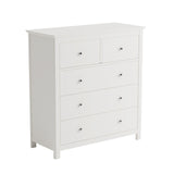 Nairn White 3+3 drawer wide chest of drawers