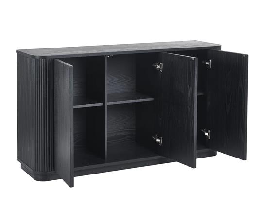 Louis Black Fluted Sideboard Black