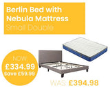 Berlin Bed with SleepSoul Nebula Mattress - Small Double