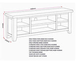 WINDSOR STRAIGHT TV UNIT - PEBBLE GREY/OAK