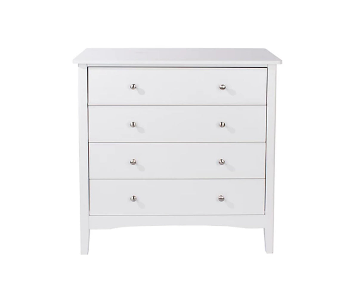 Como 4 Drawer Chest-White