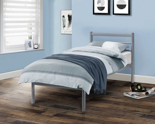 Alpen Single Bed - Silver