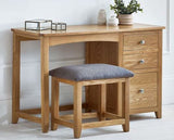 MALLORY SINGLE PEDESTAL DRESSING TABLE + STOOL SET  FSC MIX 70% (INT-COC-002320)