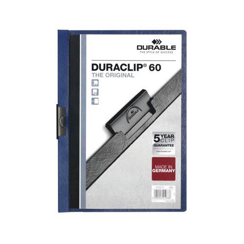 Durable 6mm DURACLIP File A4 Dark Blue (Pack of 25) 2209&#47;07