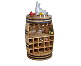 Surrey Solid Dark Wood Barrel Wine Sideboard