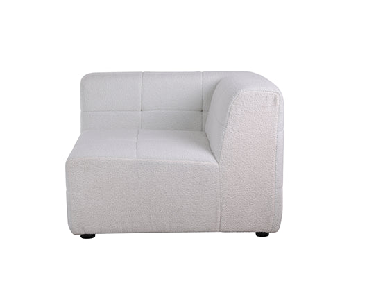 Milo 2 Seater Sofa With Footstool- White