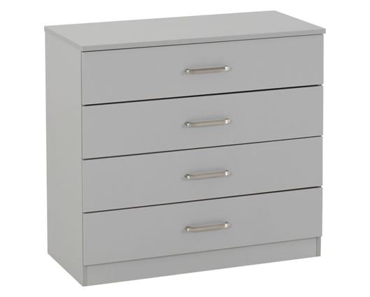 DAKOTA 3 DOOR WARDROBE BEDROOM SET - LIGHT GREY