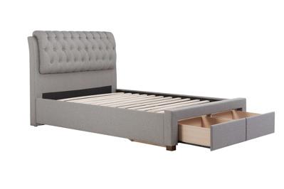 Valentino Double Bed - Grey