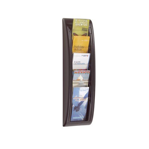 Fast Paper Quick Fit System Wall Display 5 x 1&#47;3 A4 Black F406201