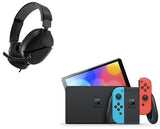 Nintendo Switch Neon OLED with Turtle Beach Recon 70 Black Headset