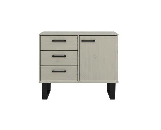 Texas Small Sideboard with 1 Door, 3 Drawers-Grey