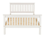 Monaco Double Bed High Foot End - White