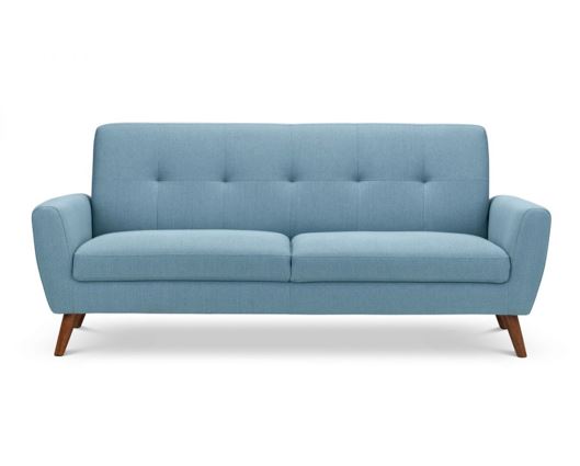 MONZA 3 SEATER COMPACT RETRO SOFA - BLUE