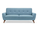 MONZA 3 SEATER COMPACT RETRO SOFA - BLUE