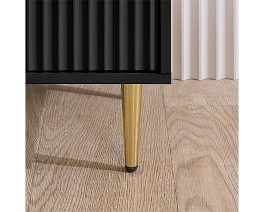 Zara 6 Drawer Fluted Chest - Black