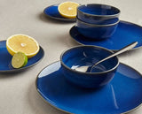 12pc Reactive Glaze Blue Dinner Set