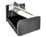 Clara Side Lift Ottoman TV Bed Dark Grey - King