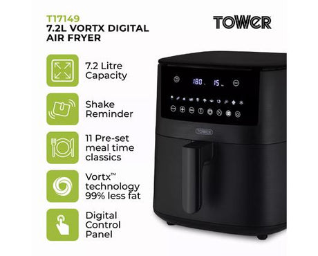 Vortx 7.2L Digital Air Fryer 1650W