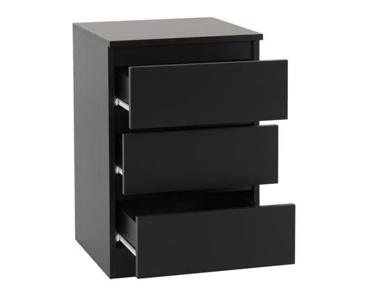 MALVERN 2 DOOR WARDROBE BEDROOM SET - BLACK