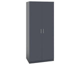 DAKOTA 2 DOOR WARDROBE BEDROOM SET - DARK GREY