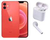 Refurbished Apple iPhone 12 64GB Red with Wireless Headphones