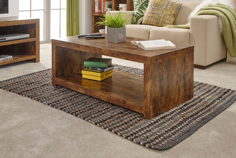 Jakarta Coffee Table with Shelf Mango