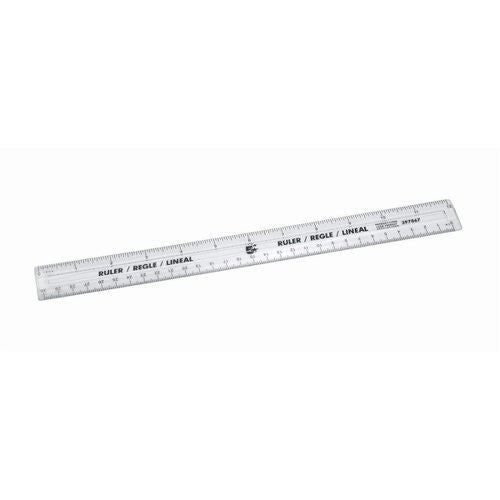 5 Star Office Ruler Plastic Metric and Imperial Markings 300mm Clear (Pack of 10)