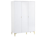 MIAMI 3 DOOR WARDROBE - WHITE/GOLD