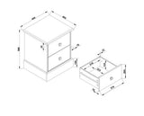 Cotswold 2 drawer bedside cabinet