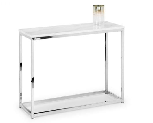 SCALA WHITE MARBLE CONSOLE TABLE