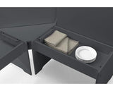NEWPORT CORNER DINING SET WITH STORAGE BENCH - ANTHRACITE