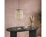 Axel Oval Fluted Dining Table - Black