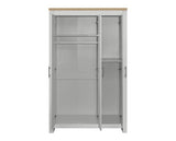 Highgate 3 Door Wardrobe-Grey