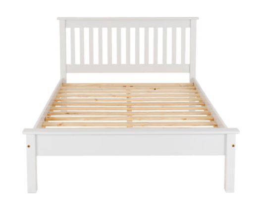 Monaco 5' Bed Low Foot End - White