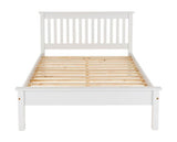 Monaco 5' Bed Low Foot End - White