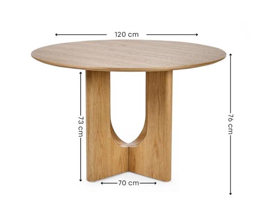 Cellini Round Dinining Table Natural Oak Effect
