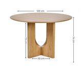 Cellini Round Dinining Table Natural Oak Effect