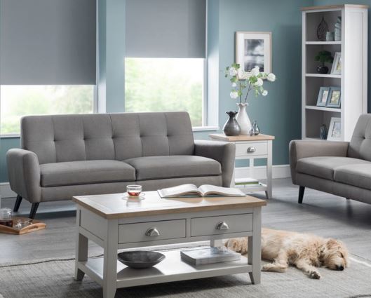 RICHMOND COFFEE TABLE WITH 2 DRAWERS ASS - GREY/PALE OAK