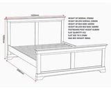 BORDEAUX 4'6" HIGH END BED - PEBBLE GREY