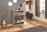 Stirling two tier shoe cabinet grey