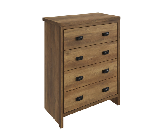 Boston 4 Drawer Chest Knotty Oak