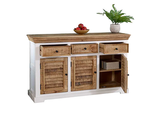 Alfie Wood Sideboard - 3 Drawer & 3 Doors