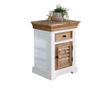 Alfie Solid Mango Wood Bedside Cabinet 1 Drawer + Door