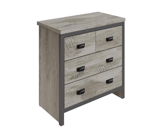 Boston 2+2 Drawer Chest Grey