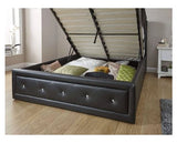 Hollywood Ottoman Double Bed - Black