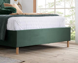 Loxley Small Double Ottoman Bed - Green