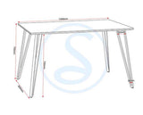 MARLOW & ATHENS DINING SET (X4 CHAIRS) - WHITE MARBLE/BROWN FAUX LEATHER