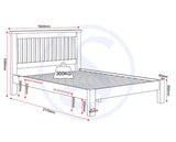 WINDSOR 5' LOW END BED - IVORY/OAK
