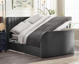 Clara Side Lift Ottoman TV Bed Dark Grey - Super King