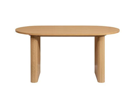 Axel Oval Fluted Dining Table - Oak